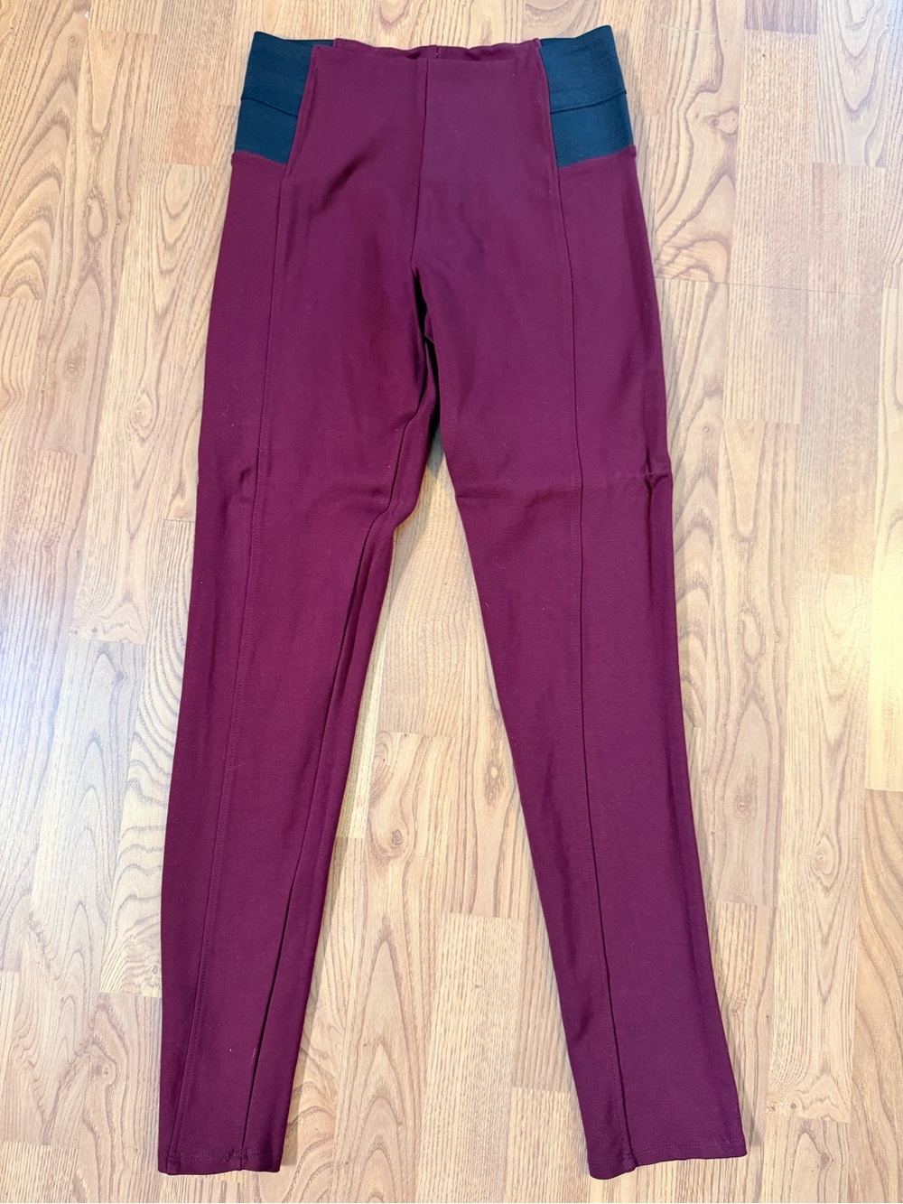Wines altered state Slim Fit Maroon Pants with Black Waist Panels